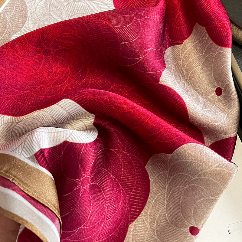 Fashion 100% Real Pure Silk He - Silk Scarf Square review and price