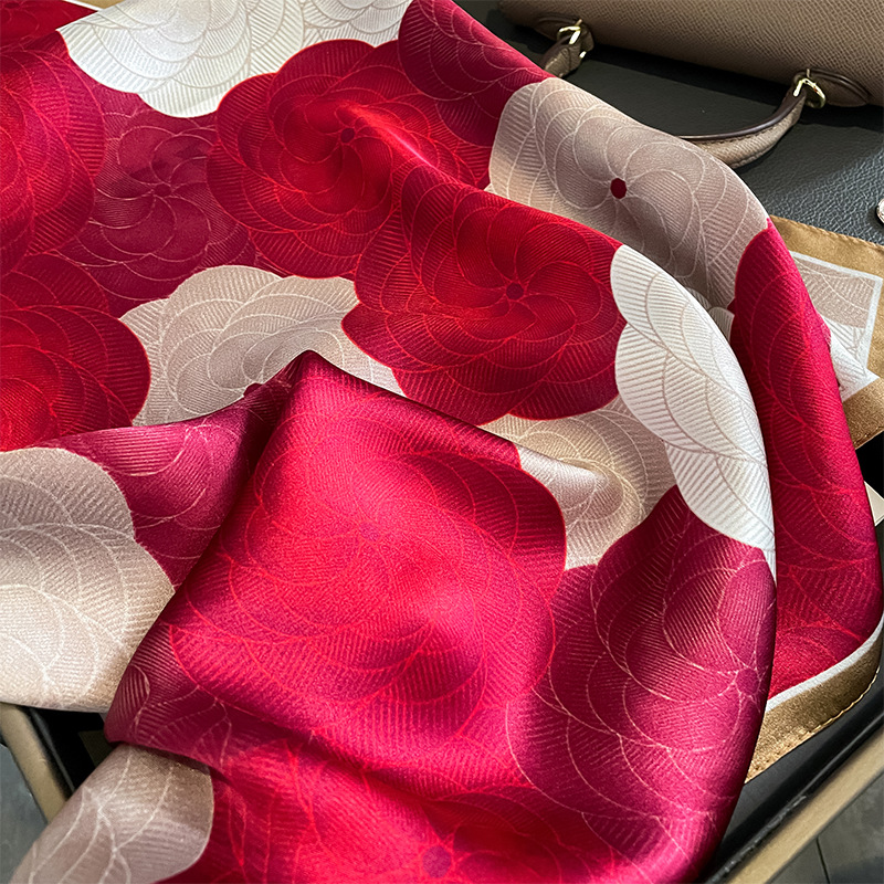 Fashion 100% Real Pure Silk He - Silk Scarf Square review and price