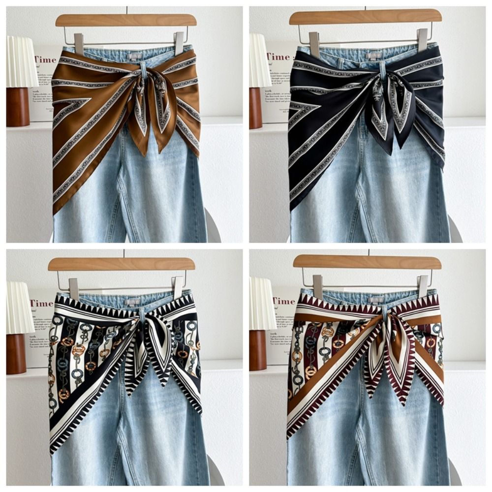 Satin Silk Scarf Literary Styl - Silk Scarf Square review and price