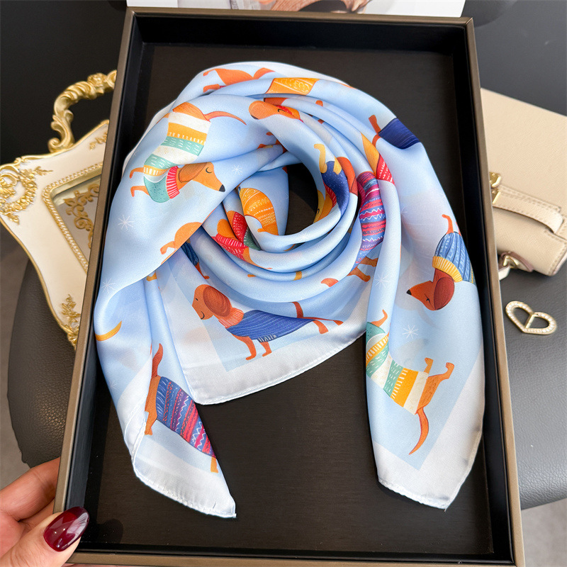 Fashion Wiener Dog Print Banda - Silk Scarf Square review and price